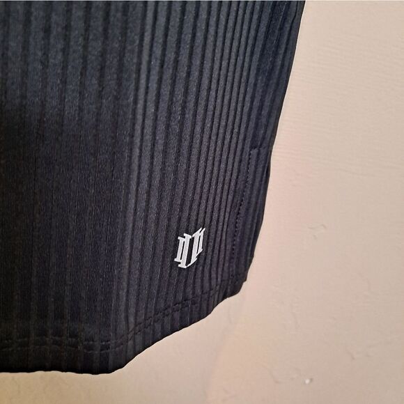 EleVen by Venus Williams Love to Love Ribbed Tee Black Size Small - Picture 3 of 7